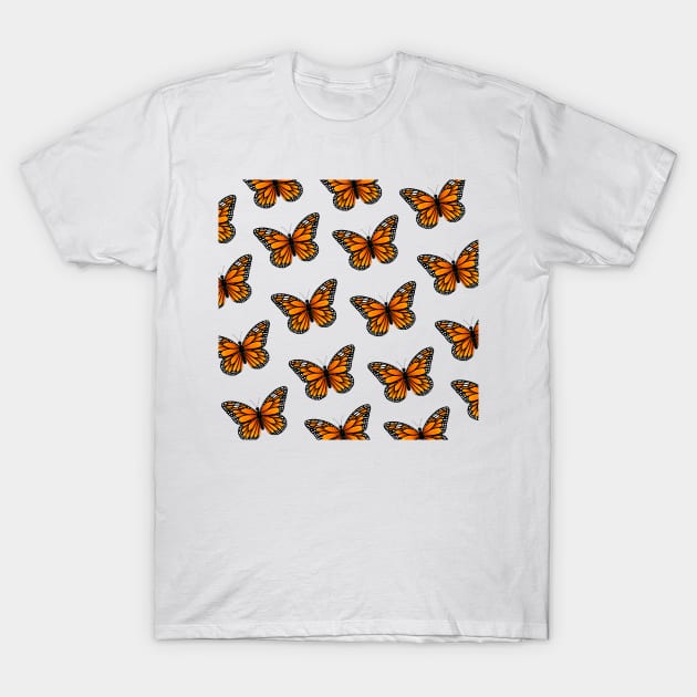 Monarch Butterflies Pattern T-Shirt by GraphiscbyNel